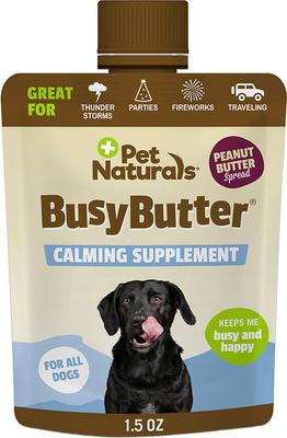 BusyButter Easy Squeeze Peanut Butter Flavored Paste Calming Supplement for Dogs, 6-oz pouch