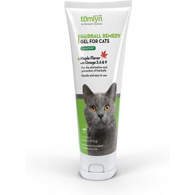 Tomlyn, Laxatone Gel para Control de Bolas de Pelo en Gatos, Petrolato Blanco + Aceite Mineral, varios sabores, 120 g.