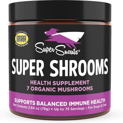 Super Shrooms Organic Super 7 Medicinal Mushroom Blend Dog Immunity Supplement, 2.64-oz jar