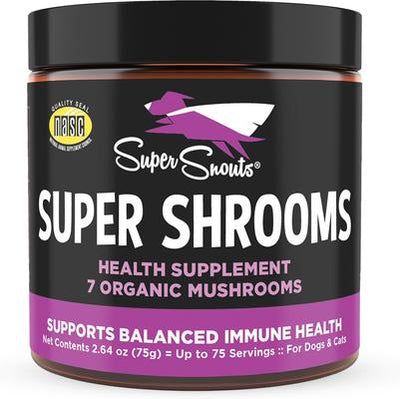 Super Shrooms Organic Super 7 Medicinal Mushroom Blend Dog Immunity Supplement, 2.64-oz jar