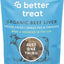 Organic Freeze-Dried 100% Grass Fed & Finished Beef Liver Dog & Cat Treats, 3-oz bag