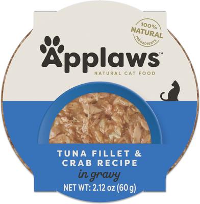 Tuna Fillet with Crab Recipe in Gravy Limited ingredient Cat Food Pots, 2.12-oz pot, case of 18