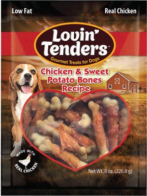 Chicken & Sweet Potato Bones Recipe Dog Jerky Treat, 8-oz bag