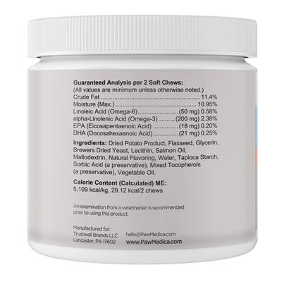 Omega+ Fish Oil with EPA & DHA Omega 3 Dog Supplement, 90 count