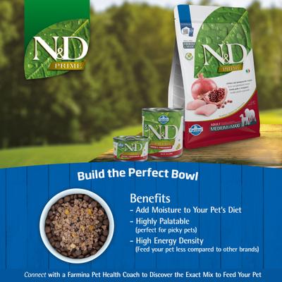 Natural & Delicious Puppy Prime Chicken & Pomegranate Canned Dog Food, 4.9-oz can, case of 6