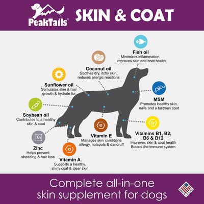 Dermatrix Skin & Coat Dog Supplement, 90 count