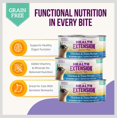 Grain-Free Chicken & Tuna Recipe Canned Cat Food, 2.8-oz, case of 24