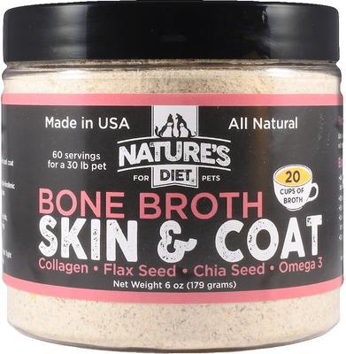 Skin & Coat Bone Broth Dry Dog & Cat Food Topping, 6-oz jar