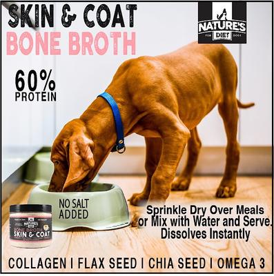 Skin & Coat Bone Broth Dry Dog & Cat Food Topping, 6-oz jar