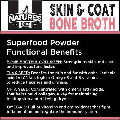 Skin & Coat Bone Broth Dry Dog & Cat Food Topping, 6-oz jar