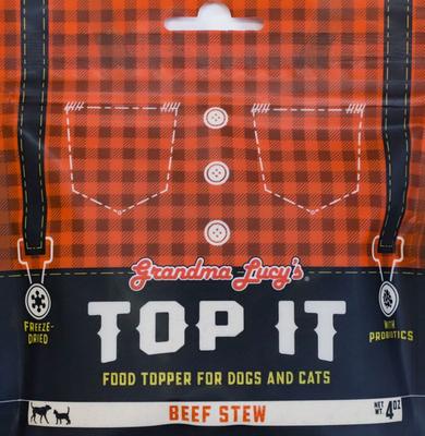 Top It Beef Stew Grain-Free Dry Dog & Cat Food Topping, 4-oz bag