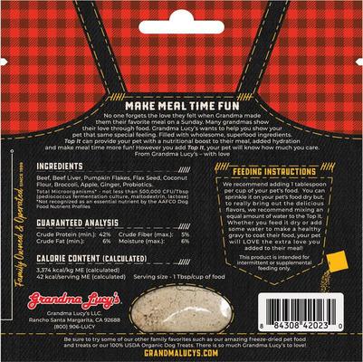 Top It Beef Stew Grain-Free Dry Dog & Cat Food Topping, 4-oz bag