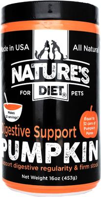 Digestive Pumpkin Powder Digestive Aid Supplement for Dogs & Cats, 16-oz jar
