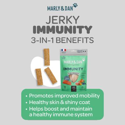 Healthy & Functional Salmon Jerky Treats for Dogs, Immunity Recipe, 6oz bag