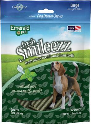 Fresh Smileezz Large Grain-Free Dental Dog Treats, 12 count