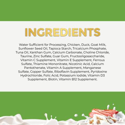 Super Premium Chicken with Duck in Goat Milk Gravy Shredded Wet Cat Food, 2.47-oz can, case of 24