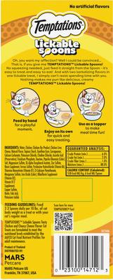 Lickable Spoons Tasty Chicken & Cheesy Cheese Cat Lickable Treats, .353-oz spoon, box of 4