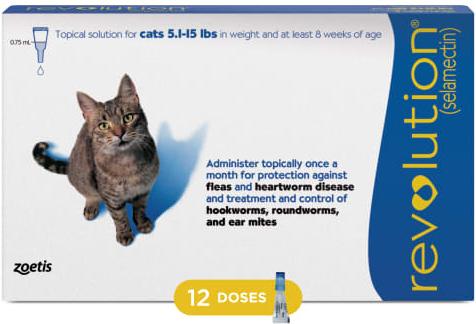 Topical Solution for Cats, 15.1-22 lbs, (Taupe Box), 6 Doses (6-mos. supply)