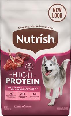 High Protein Beef, Potato & Peas Recipe with Venison & Lamb Dry Dog Food, 4-lb bag (Rachael Ray)