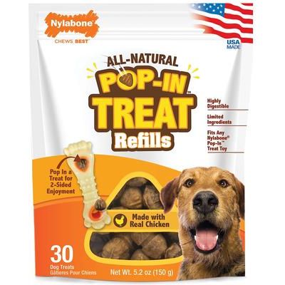 Repuestos de golosinas naturales para perros Knuckle Bone Pop-In, 90 unidades