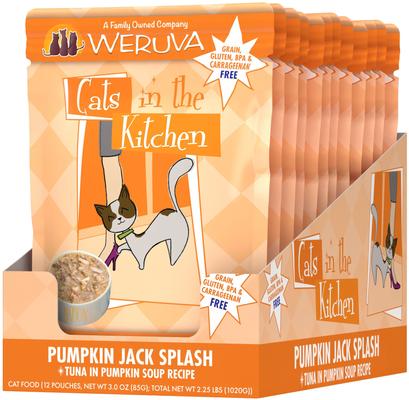 Bundle: Weruva Cats in the Kitchen Pumpkin Jack Splash Tuna + Cats in the Kitchen Pumpkin Lickin' Chicken in Pumpkin Soup Cat Food Pouches