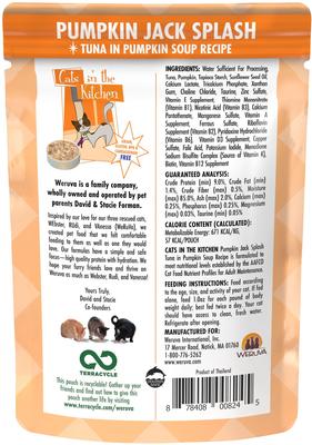 Bundle: Weruva Cats in the Kitchen Pumpkin Jack Splash Tuna + Cats in the Kitchen Pumpkin Lickin' Chicken in Pumpkin Soup Cat Food Pouches