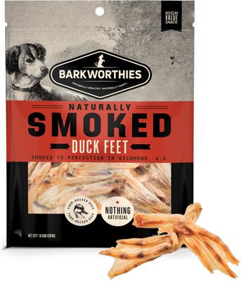 Smoked Duck Feet Dog Chews, 10 count