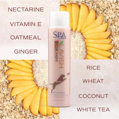 Spa for Him Oatmeal Dog Shampoo, Sporty Sandalwood Scent, 16-fl oz bottle
