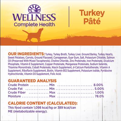 Alimento enlatado para perros Complete Health Turkey & Sweet Potato Formula, 12 onzas (340 g), caja de 12