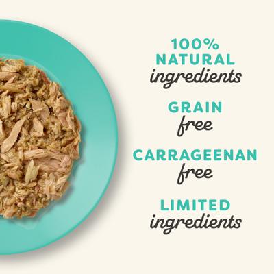 Comida húmeda para gatos de atún con anchoa entera y trocitos de algas en caldo, 2.47 oz, caja de 12