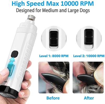 LED Dog & Cat Nail Grinder, White