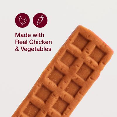 Bake Shop Easily Digestible Chicken Waffle Stick Dog Chews, 4 count