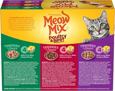 Tender Favorites Poultry & Beef Cat Food Variety Pack, 2.75-oz cup, case of 12