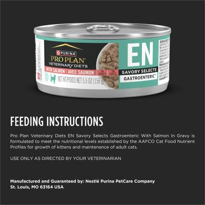 EN Gastroenteric Savory Selects in Gravy with Salmon Wet Cat Food, 5.5-oz can, case of 6