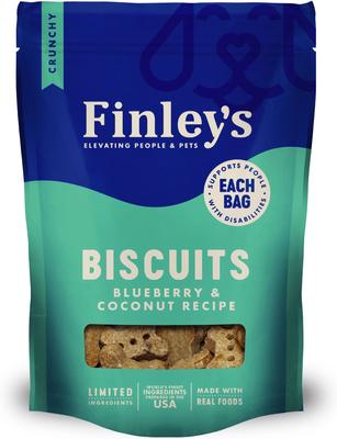 Wheat-Free Blueberry & Coconut Crunchy Biscuit Dog Treats, 12-oz bag
