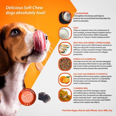 ArthriMAXX Premium Dog Soft Chews Joint Support Supplement, 120 count