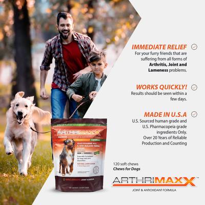 ArthriMAXX Premium Dog Soft Chews Joint Support Supplement, 120 count