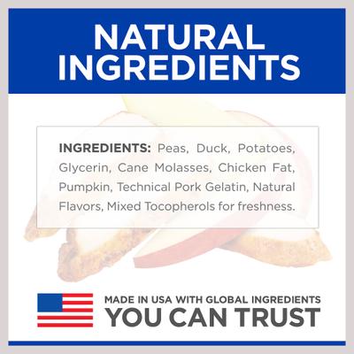 Grain-Free Soft-Baked Naturals with Duck & Pumpkin Dog Treats, 8-oz bag