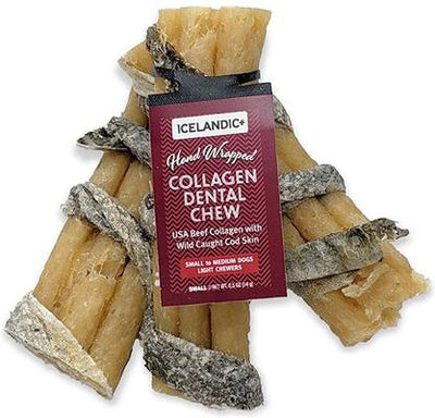 Beef Collagen with Wrapped Fish 4-in Dental Chew Dog Treats