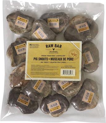 RAW BAR Raw Pig Snouts Freeze-Dried Dog Treats, 14 count