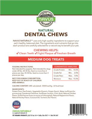 Small/Medium Mint Dental Dog Treats, 36 count