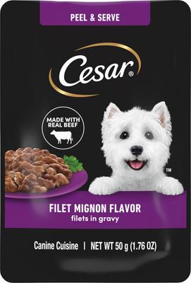 Rotisserie Chicken Flavor Filets in Gravy Wet Dog Food, 1.76-oz mini-pouch, case of 20