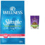 Bundle: Wellness Simple Limited Ingredient Diet Grain-Free Salmon & Potato Formula Dry Dog Food, 24-lb bag + Wellness CORE Bowl Boosters Joint Health Adult Dry Dog Food Topper, 4-oz bag
