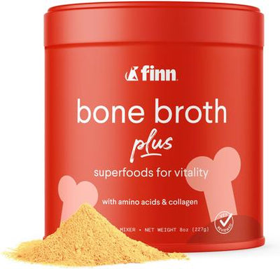 Bone Broth Plus Superfoods Flavor Meal Topper Powder Supplement for Dogs, 8-oz jar