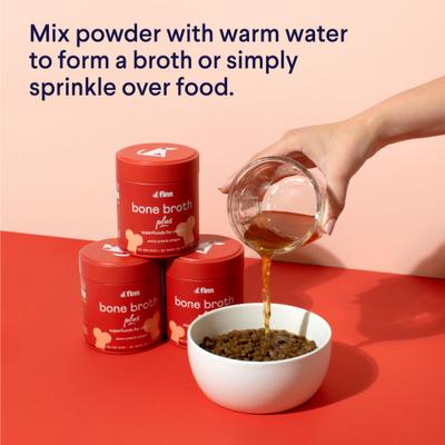 Bone Broth Plus Superfoods Flavor Meal Topper Powder Supplement for Dogs, 8-oz jar