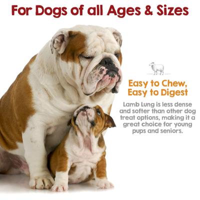 Lamb Lung Dehydrated Dog Treats, 6-oz bag