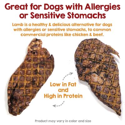 Lamb Lung Dehydrated Dog Treats, 6-oz bag