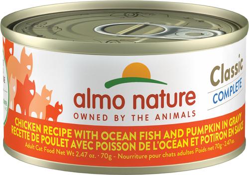 Classic Complete Chicken Recipe with Ocean Fish & Pumpkin in Gravy Grain-Free Wet Cat Food, 2.47-oz can, case of 12