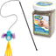 Bundle: Frisco Bird Teaser with Feathers Cat Toy, Blue & OurPets Cosmic Catnip