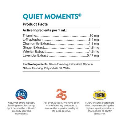 Quiet Moments Liquid Calming Supplement for Cats & Dogs, 2-fl oz bottle